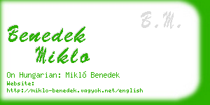 benedek miklo business card